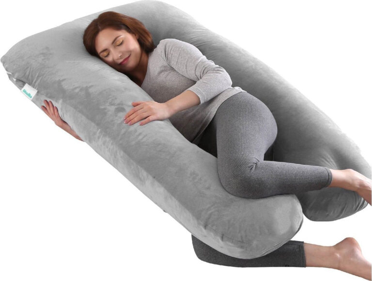 LitolloÂ¬Ã† Umstandskissen XXL | Stillkissen | Körperkissen| 280cm | Weiches Vliesgewebe | Körperkissen | Abnehmbarer Bezug | Grau Wohnen & Kochen