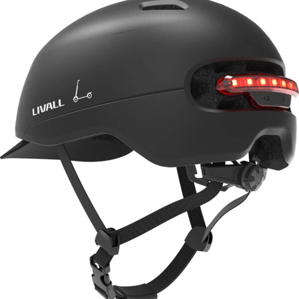 Livall - Fahrradhelm - SOS Funktion - Bremslicht - 57-61 cm - Schwarz Auto & Fahrrad
