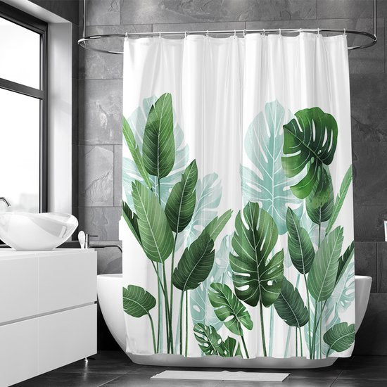 Loti Living Duschvorhang Anti-Schimmel - Strelitzia - inklusive Ringe - wasserdicht - Polyester - Duschvorhang 180x200 cm Wohnen & Kochen