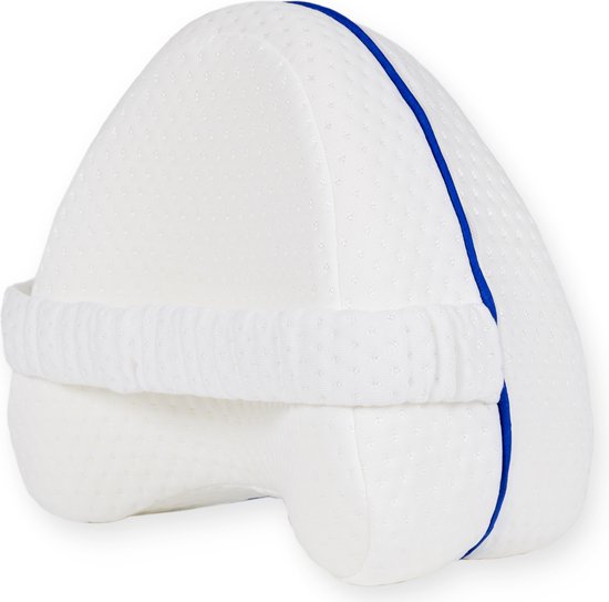 Loti - Orthopädisches Kniekissen fürs Bett - mit Gurt - Seitenschläferkissen - Memory Foam - Herzform Schön & Gesund
