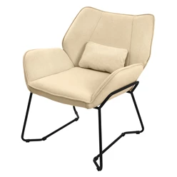 Loungesessel mit Armlehnen Rosa Relaxsessel mit Leinenbezug ML-Design 6499