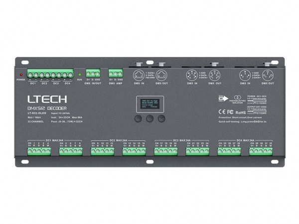 LT-932-OLED 32-Kanal DMX/PWM 32x3A LED Controller