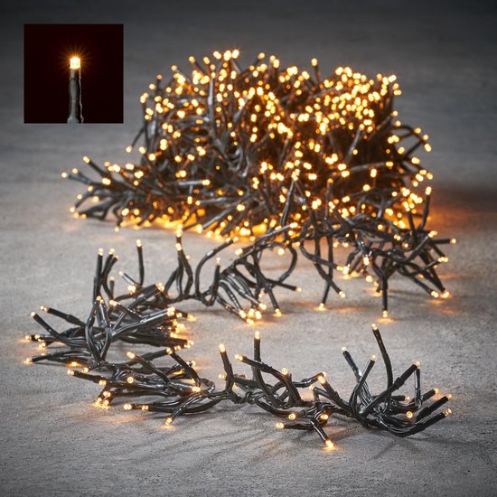 Luca Lighting Cluster Weihnachtsbeleuchtung mit 1152 LED Lichtern - L800 cm - Warmweiß Weihnachten
