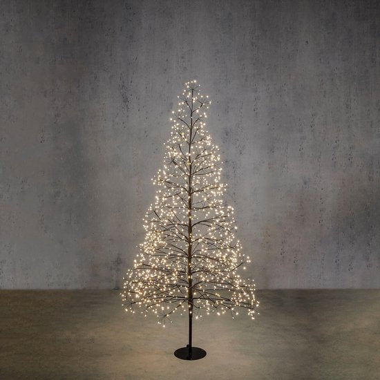 Luca Lighting Lichterbaum Outdoor - H150 x Ø70 cm - Metall - Schwarz Weihnachten