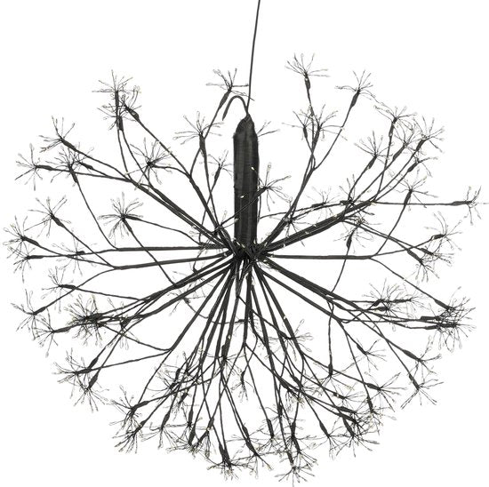 Luca Lighting Weihnachtslichterkugel mit warmweißen LED-Lichtern - Ø60 cm - Schwarz Weihnachten