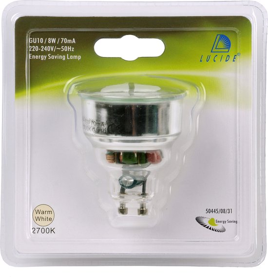 Lucide CFL BULB - Energiesparbirne - Ø 5 cm - GU10 - 1x8W 2700K - Weiß Wohnen & Kochen
