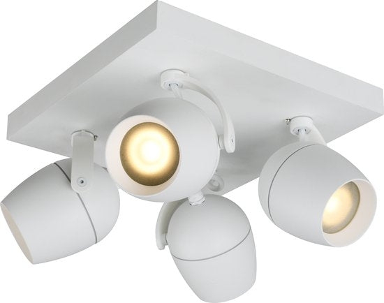 Lucide PRESTON - Deckenstrahler Bad - 4xGU10 - IP44 - Weiß Wohnen & Kochen