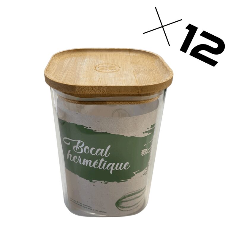 Luftdichte Aufbewahrungsgläser mit Bambusdeckel - Set mit 12 Stück Wohnen & Kochen