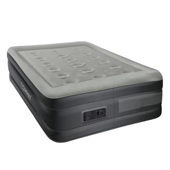 Luftmatratze Luftbett mit eingebauter Luftpumpe für 1 Person 196x97x47 cm Grau ML-Design 3695