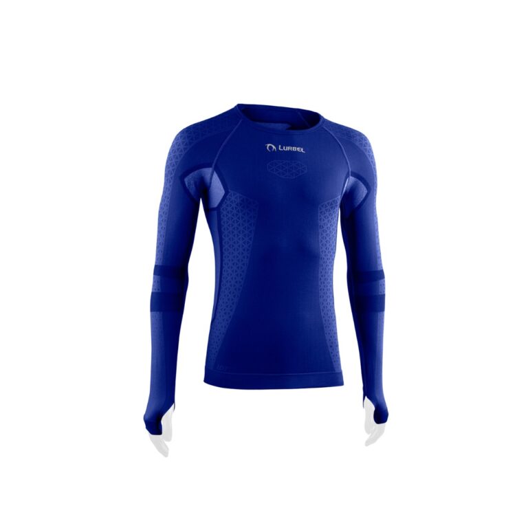 Lurbel Cristallo Blaues Langarm-T-Shirt