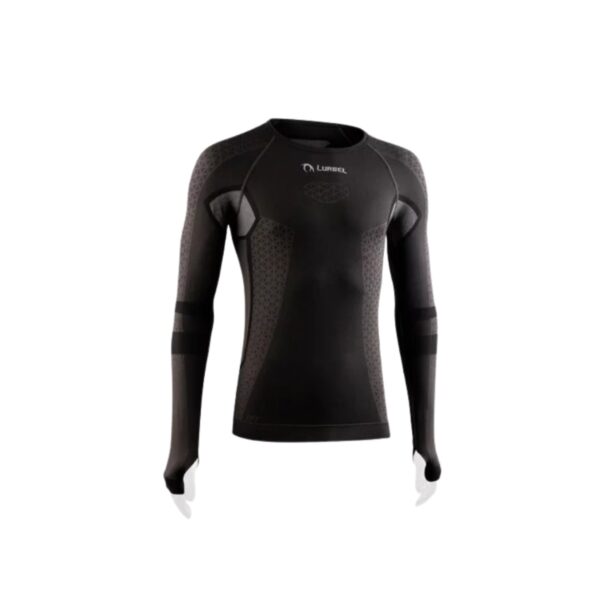 Lurbel Cristallo Langarm-T-Shirt Schwarz Grau