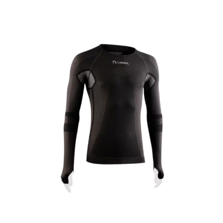Lurbel Cristallo Langarm-T-Shirt Schwarz Grau