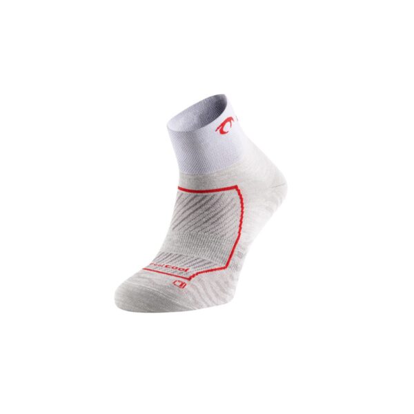 Lurbel Race Three Socken in Eisgrau Rot