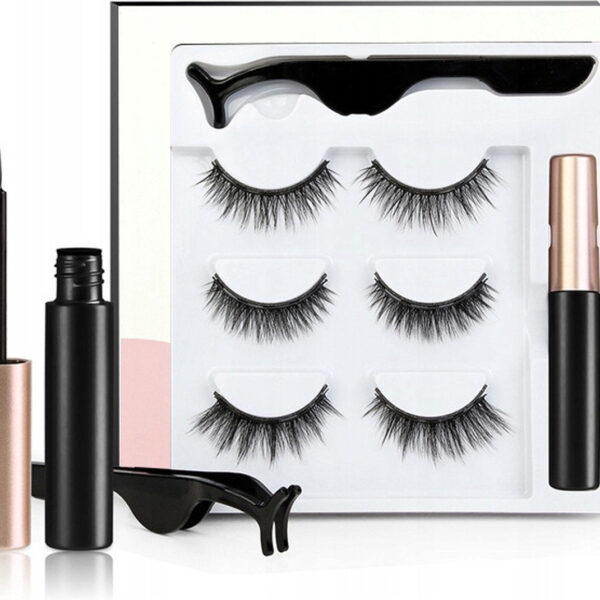Magnetische Wimpern - Eyeliner & Pinzette - Wimpern Extension - 3 Paar Nepwimpers - Lashes Set - Rheme Schön & Gesund