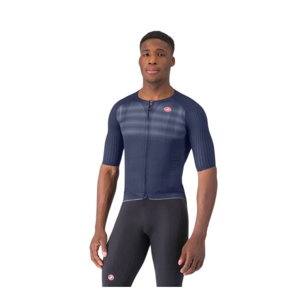 Maillot Castelli Aero Race 8S Kurzarm Blau