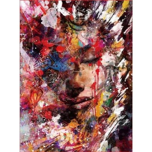 Malerei auf Zahlen Frau - 40x50 cm Wohnen & Kochen
