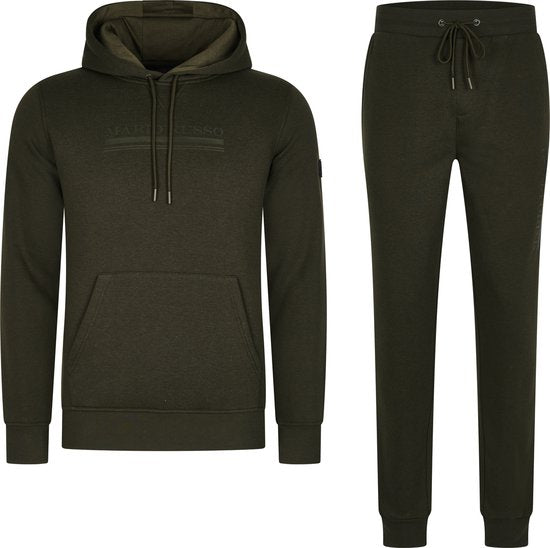Mario Russo - Herren Sport Set Trainingsanzug Anselm - Grün - Größe 3XL Kleidung