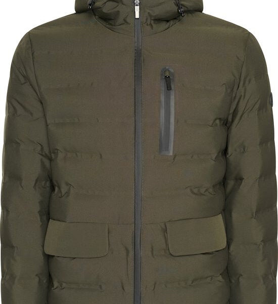 Mario Russo Padded Woven Jacket - Jacke Männer - Winterjacke Männer - Wasserabweisend - Winddicht - Grün - L Kleidung