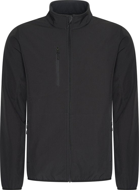 Mario Russo Softshell Jacke Herren - Winterjacke Herren - Jacken Herren - Winddicht und wasserabweisend - Schwarz - XXL Kleidung