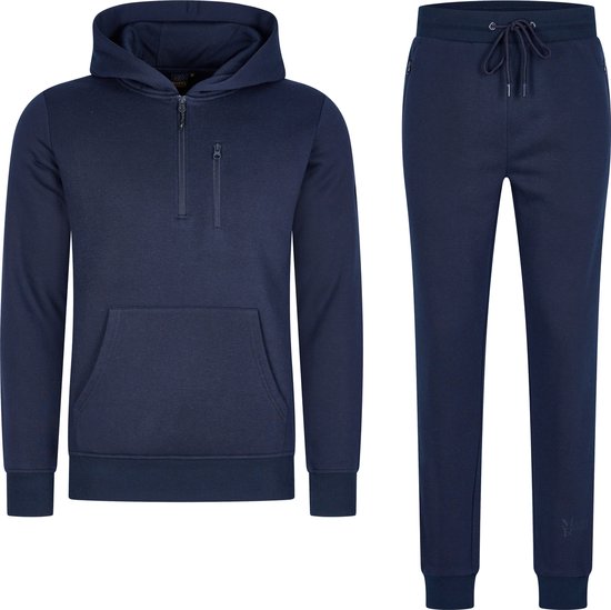 Mario Russo Trainingsanzug Achilles - Hausanzug - Jogginganzug - Hoodie - Marineblau - XXL Kleidung