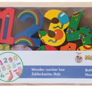 Marionette - Zahlen aus Holz - Zählen mit Holz - 15 Stück - 1 Set Hobby & Sport