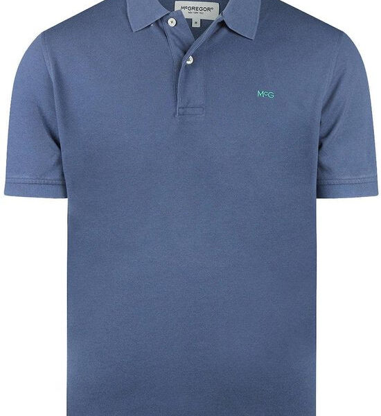 McGregor Polo Shirt Classic Polo Mm251 9001 01 2011 Vintage Blau Herren Größe - M Kleidung
