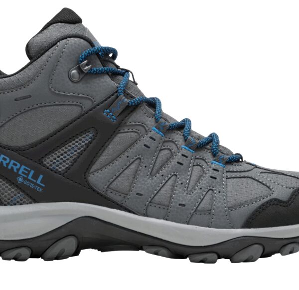 Merrell Accentor 3 Sport Mid GTX Wanderstiefel Herren - Größe 47 - Farbe Rock/Blau - Halbhoch - Wasserdicht Kleidung