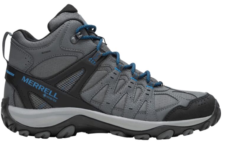 Merrell Accentor 3 Sport Mid GTX Wanderstiefel Herren - Größe 47 - Farbe Rock/Blau - Halbhoch - Wasserdicht Kleidung