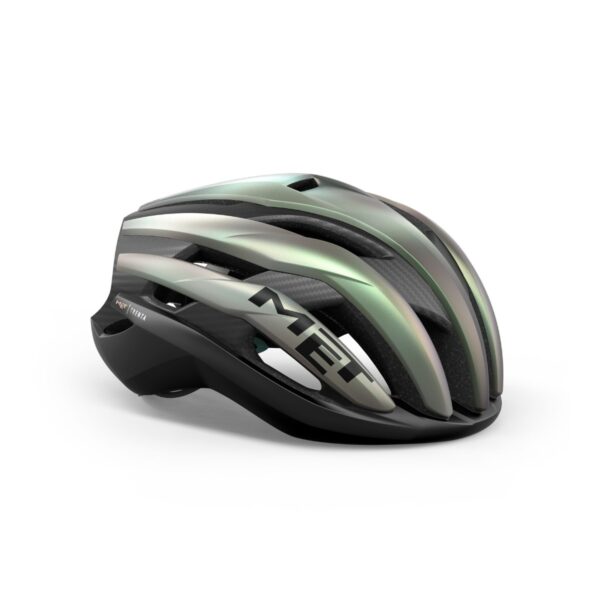 MET Trenta 3K Carbon MIPS Helm Grau Grün