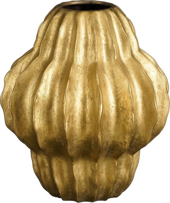 Mica Decorations Altea Vase - H28 x Ø25 cm - Keramik - Gold Wohnen & Kochen