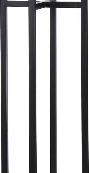 Mica Decorations Ascot Pflanzenständer XL - L38 x B38 x H95 cm - Metall - Schwarz Haus & Garten