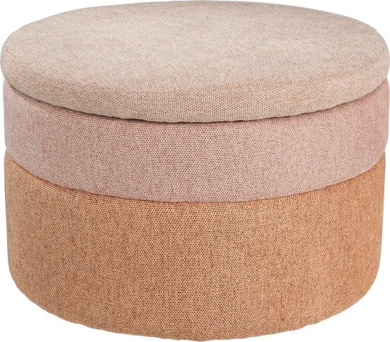 Mica Decorations Aufbewahrungshocker - H40 x Ø59 cm - Rosa Wohnen & Kochen