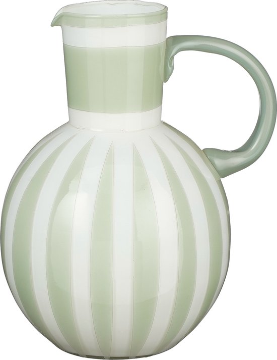Mica Decorations Bazaar Vase - H21 x Ø18 cm - Glas - Hellgrün Wohnen & Kochen