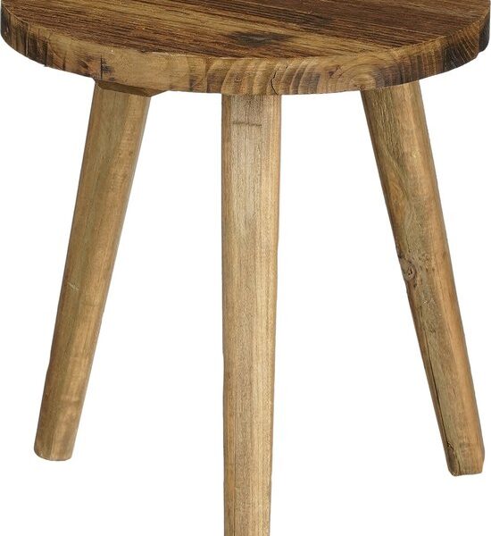 Mica Decorations Bold Beistelltisch - H28 x Ø26 cm - Recyceltes Holz - Braun Wohnen & Kochen