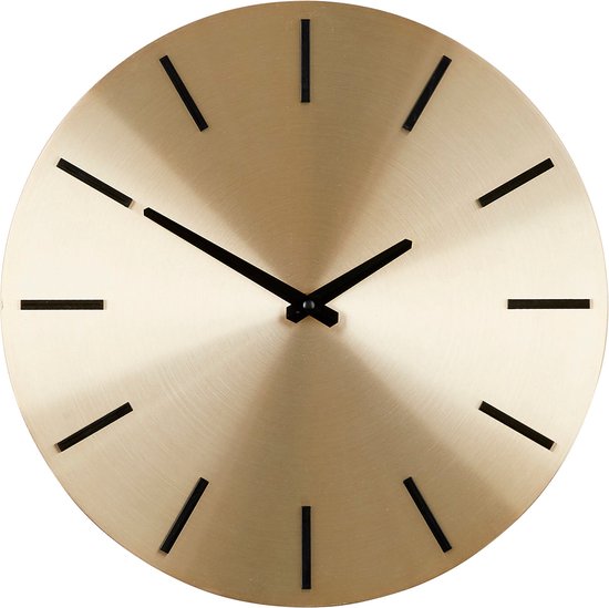 Mica Decorations Brixen Wanduhr - Ø36 cm - Gold Wohnen & Kochen