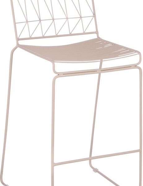 Mica Decorations Bueno Barhocker für draußen - L53 x B55 x H108 cm - Rosa Haus & Garten