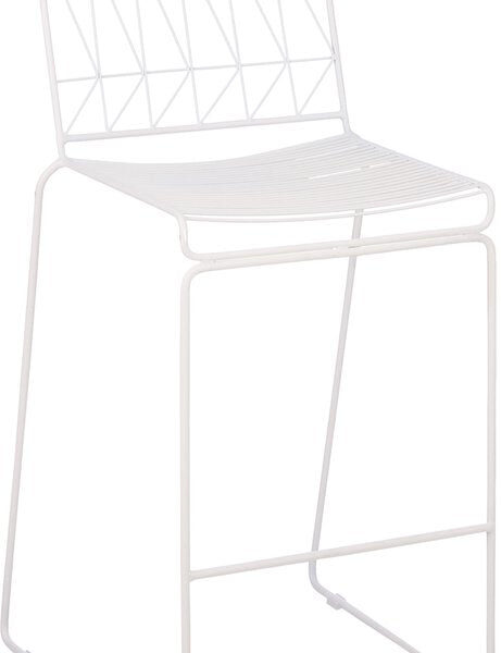 Mica Decorations Bueno Barhocker für draußen - L53 x B55 x H108 cm - Weiß Haus & Garten