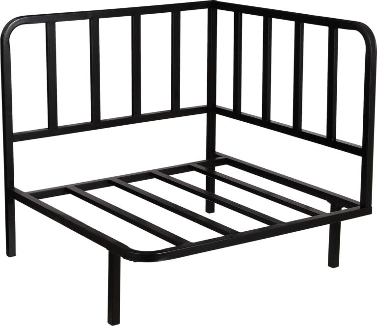 Mica Decorations Celo Lounge Sofa Eckelement - 83x83x78 cm - Schwarzes Metall Haus & Garten