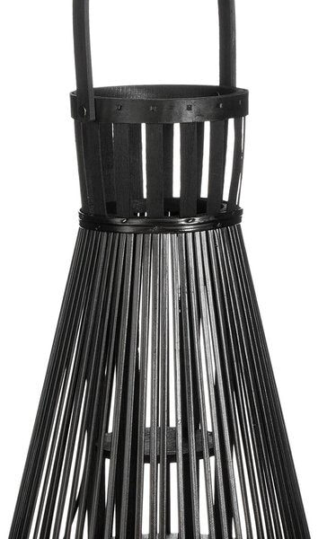 Mica Decorations Cosmo Laterne - H45 x Ø15 cm - Recyceltes Polyester - Schwarz Wohnen & Kochen