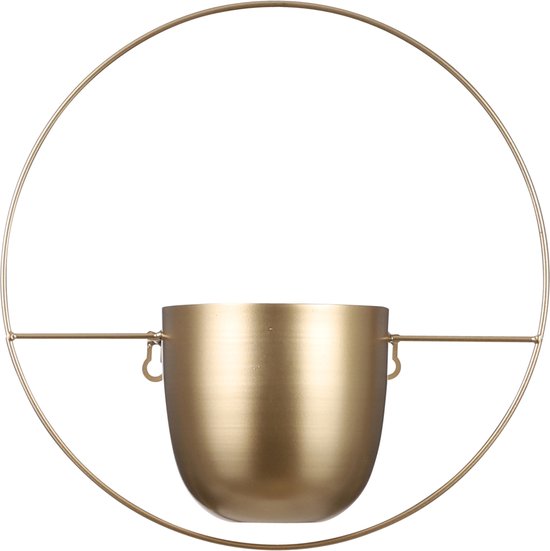 Mica Decorations Dexter Blumentopf Wand - L34 x B14 x H34 cm - Gold Haus & Garten