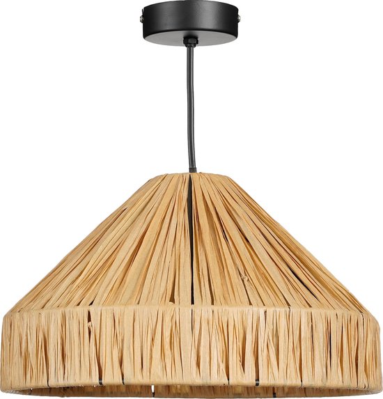 Mica Decorations Elisa Pendelleuchte - H18 x Ø30 cm - Raffia - Hellbraun Wohnen & Kochen
