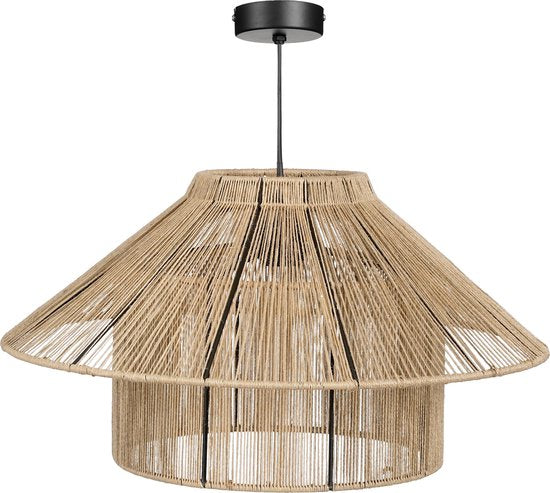 Mica Decorations Elsa Pendelleuchte - H28 x Ø50 cm - Jute - Hellbraun Wohnen & Kochen