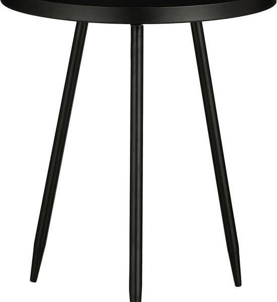 Mica Decorations Flores Beistelltisch - H49 x Ø42 cm - Metall - Schwarz Wohnen & Kochen
