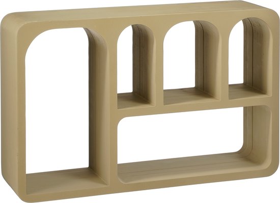 Mica Decorations Frati Wandschrank - L60 x B15 x H38 cm - MDF - FSC 100% - Taupe Wohnen & Kochen