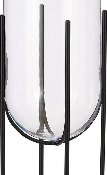 Mica Decorations Jamey Vase auf Ständer - H50 x Ø24 cm - Transparent