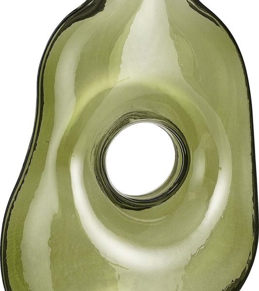 Mica Decorations Jay Vase - L19 x B11 x H25 cm - Glas - Hellgrün Wohnen & Kochen