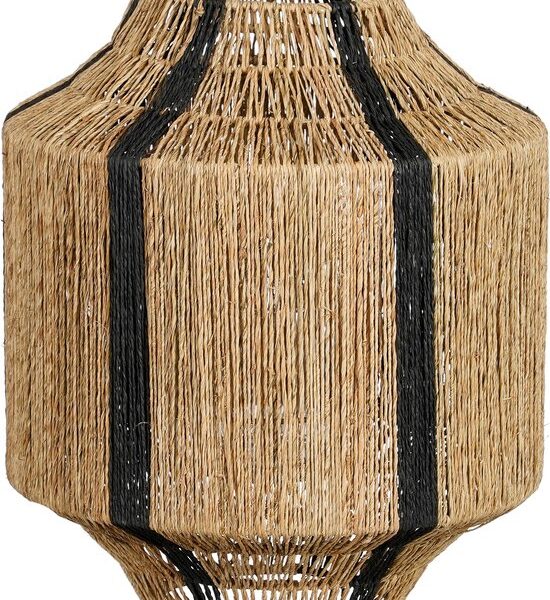 Mica Decorations Liliano Laterne - H36 x Ø30 cm - Jute - Schwarz Wohnen & Kochen