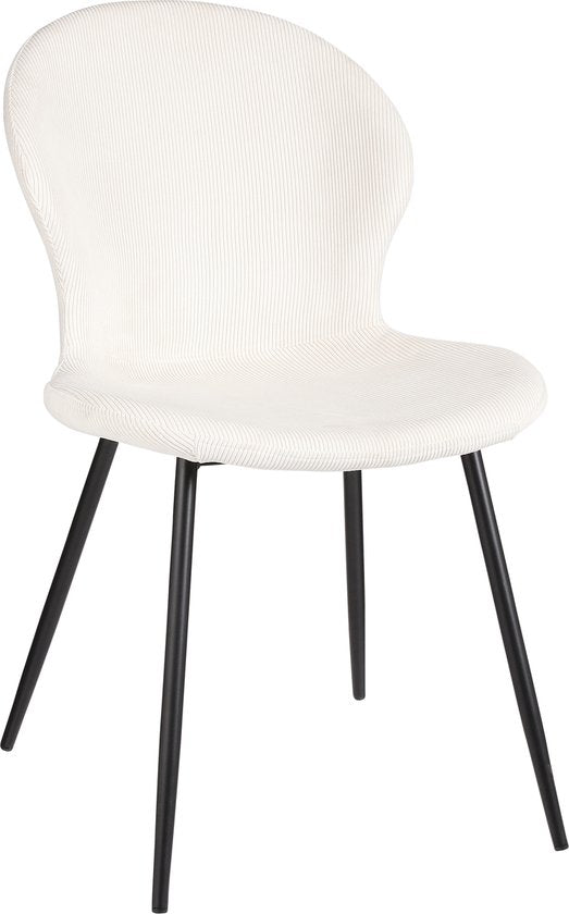 Mica Decorations Max Esszimmerstuhl - Samt - Off White Wohnen & Kochen