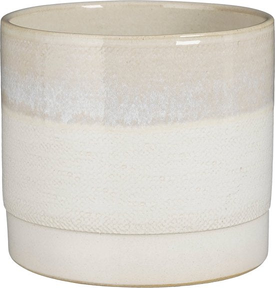 Mica Decorations Olof Blumentopf - H20 x Ø22 cm - Terracotta - Creme Haus & Garten