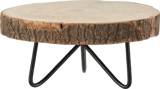 Mica Decorations Pia Trunk Beistelltisch - H14 x Ø29 cm - Hellbraun Wohnen & Kochen